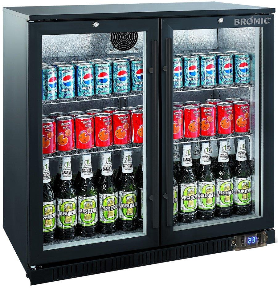 BROMIC 2 DOOR BACK BAR DISPLAY CHILLER 190L (BB0200GDNR)