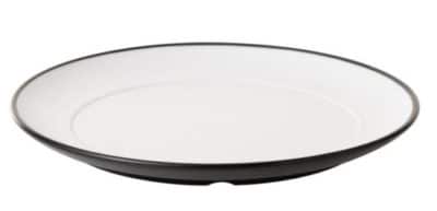 CC-Melamine Dual Colour Round Plate 21cm - White & Black