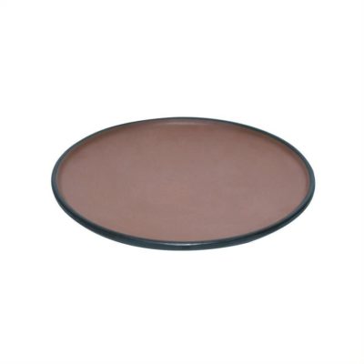 CC-Dual Colour Round Plate 16.7cm - Brown & Black