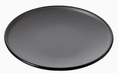 CC-Dual Colour Round Plate 16.7cm - Grey & Black