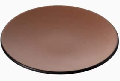 CC-Dual Colour Round Plate 18cm - Brown & Black