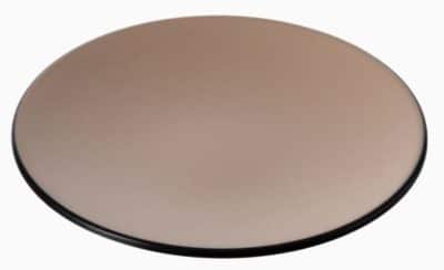 CC-Dual Colour Round Plate 18cm - Beige & Black