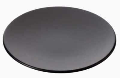 CC-Dual Colour Round Plate 18cm - Grey & Black