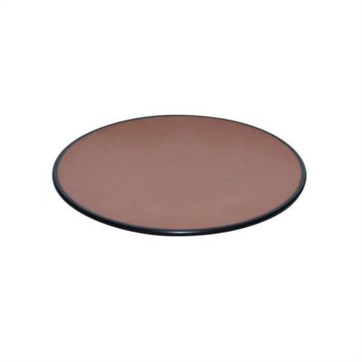 CC-Dual Colour Round Plate 20.5cm - Brown & Black