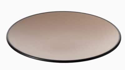 CC-Dual Colour Round Plate 20.5cm - Beige & Black