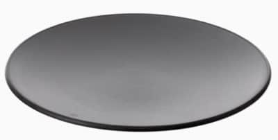 CC-Dual Colour Round Plate 20.5cm - Grey & Black