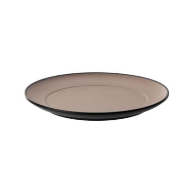 CC-Dual Colour Round Plate 21cm - Beige & Black