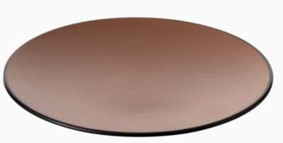 CC-Dual Colour Round Plate 23cm - Brown & Black