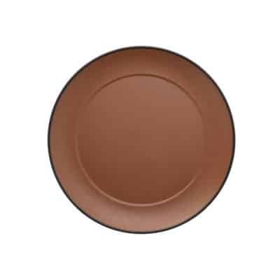 CC-Dual Colour Round Plate 26cm - Brown & Black