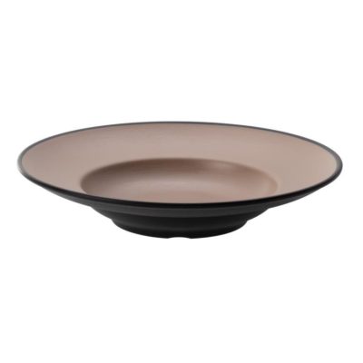 CC-Dual Colour Round Deep Plate 26.5cm - Beige & Black