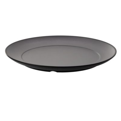 CC-Dual Colour Round Plate 26cm - Grey & Black