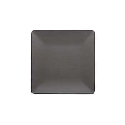 CC-Dual Colour Square Plate 22x22cm - Grey & Black